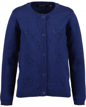 Strickjacke Schmetterling blau 116